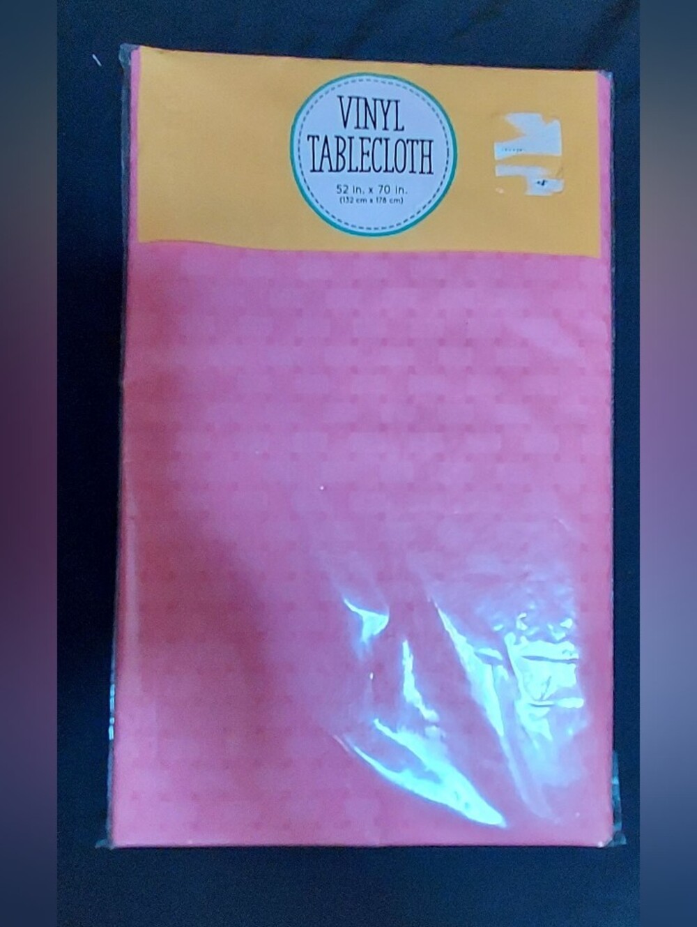 Mainstream Barbie Girl Pink Tone on Tone Pattern Vinyl Flannel Tablecloth 52x70